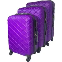 HTI-Living Kofferset Koffer 3-teiliges Set Raute, 4 Rollen, (Set, 3 Koffer in verschiedenen Größen), mit Rollen Teleskopgriff Zahlenschloss