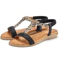 Vivance Sommerschuh Sandale Sandalette, Sommerschuh mit geflochtenen Riemchen und weichem Fußbett