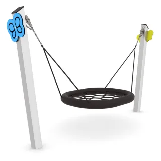 Professionelle Nestschaukel für den öffentlichen Spielplatz - 10x10 cm Edelstahl - Zertifizierte Kleinkinder Spielanlage Jive - Wickey
