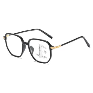 Stylish Progressive Multifocal Reading Glasses Anti-Blue Light Computer Eyewear Fashion Frame Readers for Near Far Visio