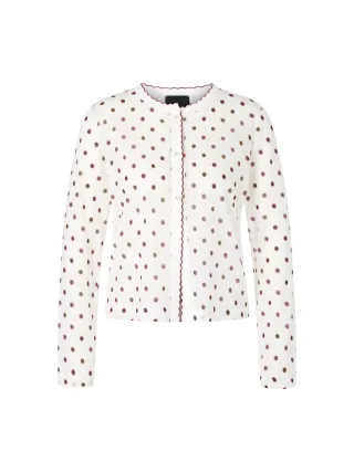 Marc Cain Collections - Tupfen-Cardigan Knitted in Germany off-white - Gr. - 42