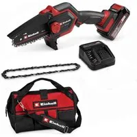 Einhell Akku-Kettensäge Astkettensäge GE-PS 18/15 Li BL, 18V,Kit, Akku 2.5 Ah, Tasche,2 Ketten