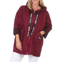 simaranda Kapuzensweatjacke Damen Sweatjacke 5325 36-42 Bordo