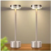 ZMH Tischleuchte Tischleuchte Gold/Schwarz/Weiß USB LED Akku Touchdimmer, Touch-Steuerung, LED fest integriert, Warmweiß-Neutralweiß-Kaltweiß, Mehrere Helligkeitsstufen