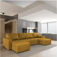 Masseno Ecksofa TOLARI mit Schlaffunktion U-Form, Sofa mit Bettkasten