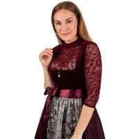 MarJo Dirndl Samt Dirndl 2tlg. - VEITSBRONN - wine/taupe