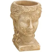 Dehner Gartenfigur Pflanztopf Büste, ca. 22 x 28 x 18 cm, Terrakotta, Skulptur Indoor/Outdoor