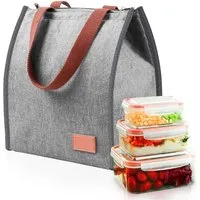 TUWENA Kühltasche 10L Lunchtasche, Faltbar Kühltasche mit Folienfutter für Arbeit Schule