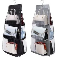 JOYOLEDER Hängeregal Aufbewahrung handtaschen Aufbewahrung 6/8 Taschen Organizer, Transparentes Fenster