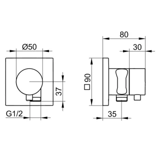 Keuco 2-Wege Umstellv. IXMO Comfort 59556, 59556251202