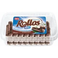 NAWARRA Süßigkeit, Nawarra Rollos Schaumröllchen Cocos und kakaohaltiger Glasur 200g