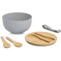 Zeller Present Salatschüssel XARTA, Set 4-teilig, Kunststoff, (Set, 4-tlg), hochwertiges natürliches Material