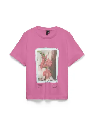 VERO MODA - VMKLARA METTE SS TOP BOX JRS Pink Cosmos - Gr. - XS