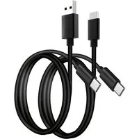 Stealth Silikon Ladekabel im Doppelpack je 2m (1x USB-A -> C & 1x USB-C -> C) USB-Kabel, USB Typ A, USB-C, (200 cm), Flexibles Silikon
