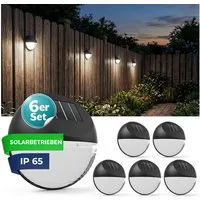 monzana LED Solarleuchte, Solarlampe, 6er Set Solarlampe Außen IP65 Hängend Garten Balkon Außenleuchte Zaun