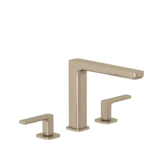 KLUDI-RENON 3-Loch Waschtisch-Armatur mit Push Open Stainless Brushed Nickel 42393N575