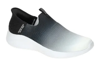 Skechers 150183 BKW Beauty Blend Slip Ons White/Black/Wht Maschinen Waschbar