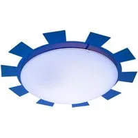 etc-shop Deckenleuchte, Leuchtmittel inklusive, Warmweiß, Farbwechsel, Kinderleuchte Deckenleuchte Wandlampe RGB LED Fernbedienung blau weiß