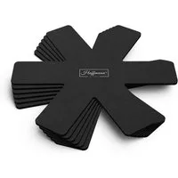Hoffmann Germany Pfannenschoner Stapelschutz 38×38 cm, 6er-Set, zuschneidbar, hitzebeständig, Zubehör für alle Pfannen und Töpfe bis 38 cm, Set, 6-tlg., 5 mm stark, 90% Polyester, abwaschbar, Schutz für Kochgeschirr