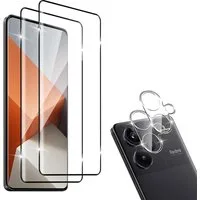 CoolGadget Schutzfolie Panzerfolie für Xiaomi Redmi Note 13 Pro+ 5G, (Spar-Set 4in1, 2x Displayschutz, 2x Kameraschutz), Panzerglas Schutzfolie für Xiaomi Redmi Note 13 Pro+ 5G