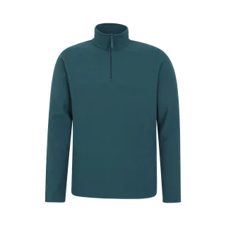 Mountain Warehouse - "Camber II" Fleece-Oberteil mit halbem Reißverschluss für Herren (Benzin)