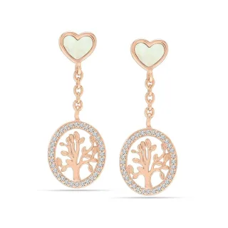 Damen Baum des Lebens Ohrhänger 925 Sterling Silber BIPE021