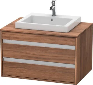 Duravit Ketho Konsolenwaschtischunterbau wandhängend Nussbaum Matt 800x550x496 mm - KT675407979 KT675407979