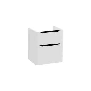VitrA New Integra Round Waschtischunterschrank mit 2 Vollauszügen 57 x 45 x 65 cm Matt,70011 70011