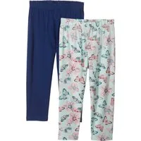 bonprix Caprileggings (Packung, 2-tlg) mit hohem Baumwoll-Anteil, mit elastischem Taillenbund, 3/4-Länge