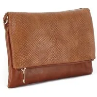 Vivance Umhängetasche Clutch, Abendtasche, Minibag, Schultertasche, Crossbody Bag, Handtasche Damen zum Umhängen im geprägten Animal-Look VEGAN