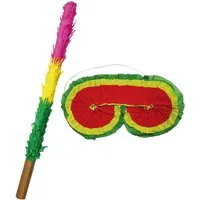 Party Factory Pinata Piñata Stab und Maske für Geburtstag, Zubehör für Pinatas