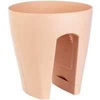 Engelland Blumentopf Geländertopf mit Wasserauffangschalen (Vorteils-Set, 1 St., Fassungsvermögen 9 Liter je Topf), UV-beständig, wetterfest, frostbeständig, ideal für Geländer/Zäune