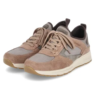 Rieker Low Sneaker - Gr. 42 - Beige - Leder & Textil