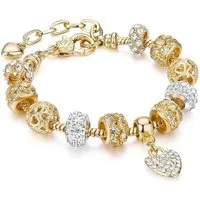 YouBella Charm-Armband Kristall Armreif Blau Silberplattiert Elegant Für Damen (Set, Modischer Kunstschmuck), Langlebiges Finish, Geeignet für alle Anlässe, Nickel- & bleifrei
