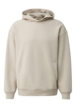 Q/S designed by - Hoodie in Loose Fit mit Logodruck - Emmvee beige - Gr. - XL