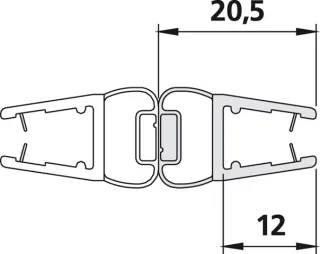 Kermi 6445 1x Magnetleiste 3270 22, Länge: 2000 mm, 2534098 2534098