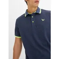 bonprix Poloshirt Regular fit, Kurzarm, mit neonfarbenen Details, mit Polokragen