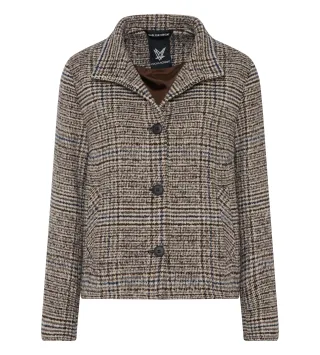 Fuchs Schmitt - Strickjacke check brown - Gr. - 44