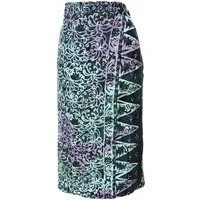 Guru-Shop Minirock 3/4 Wickelrock, Bali Sarong Strandrock,..