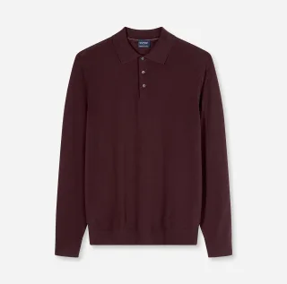 OLYMP - Polo Strick bordeaux - Gr. - L