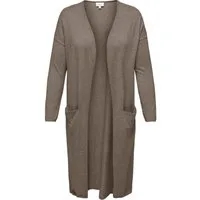 ONLY CARMAKOMA Strickjacke CARNEW ESLY LS OPEN LONG CARDIGAN NP KNT Viskosemischung