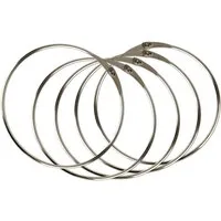 BigDean Schlüsselanhänger Warenring Schlüsselring 150mm mit Schnellverschluss (Set, 5-tlg., XXL Schlüsselring), Schnellverschluss, Retro, Stahl Verzinkt
