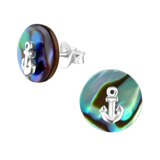 Anker Kinder-Ohrringe aus 925 Silber
