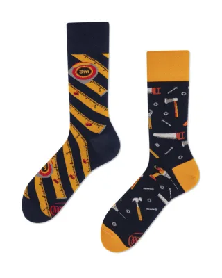 many mornings - Socken - The Handyman gelb/blau - Gr. - 42