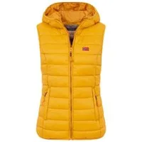 Geographical Norway Steppweste Damen Steppweste mit Kapuze Frühlings sportlich Übergangs Weste Herbst