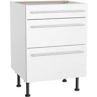 KOCHSTATION Unterschrank KS-Bern2 Breite 60 cm, 1 Schubkasten, 2 Auszüge