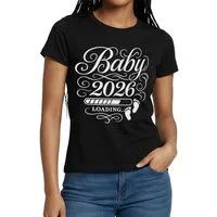 Spreadshirt T-Shirt Baby 2026 Loading Süße Schwangerschaft Frauen T-Shirt (1-tlg)