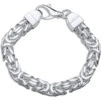 Unique Armband Aus Königskettengliedern 9 mm, Sterlingsilber KA0090-F