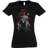 Urban Backwoods Print-Shirt Statue Roses Damen T-Shirt Dark Goth Gothic Sculpture Roses Oldschool (1-tlg) Classic Art Kunst Bildhauerei