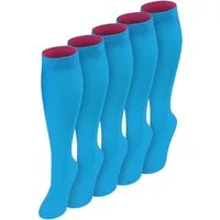 normani Kniestrümpfe (5-Paar, 5 Paar) farbig abgesetzter Bund